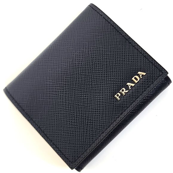 PRADA Wallet/Coin Case 2MM935 Navy Saffiano Leather Coin Purse - Picture 2 of 9